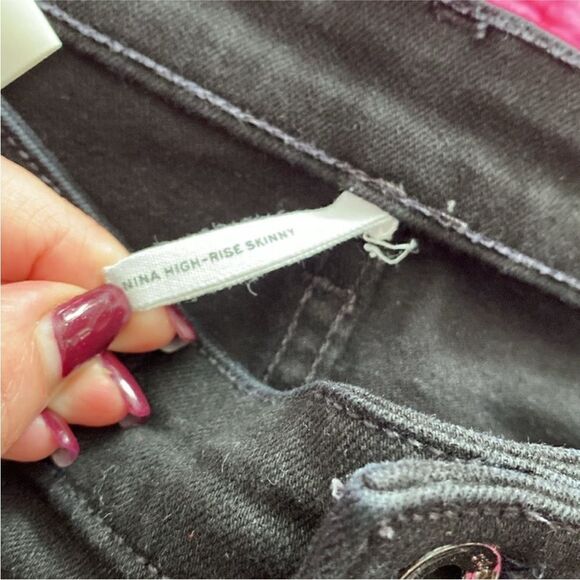 Tag & Bone Black Skinny Jeans with front zippers, size 28 - Picture 6 of 9